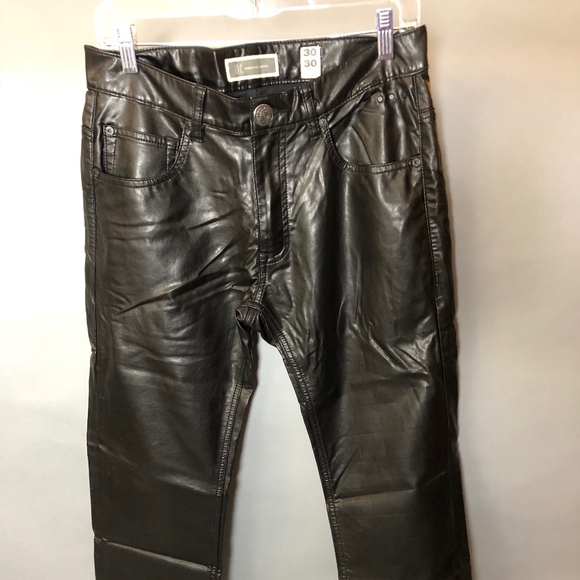 macy's faux leather pants